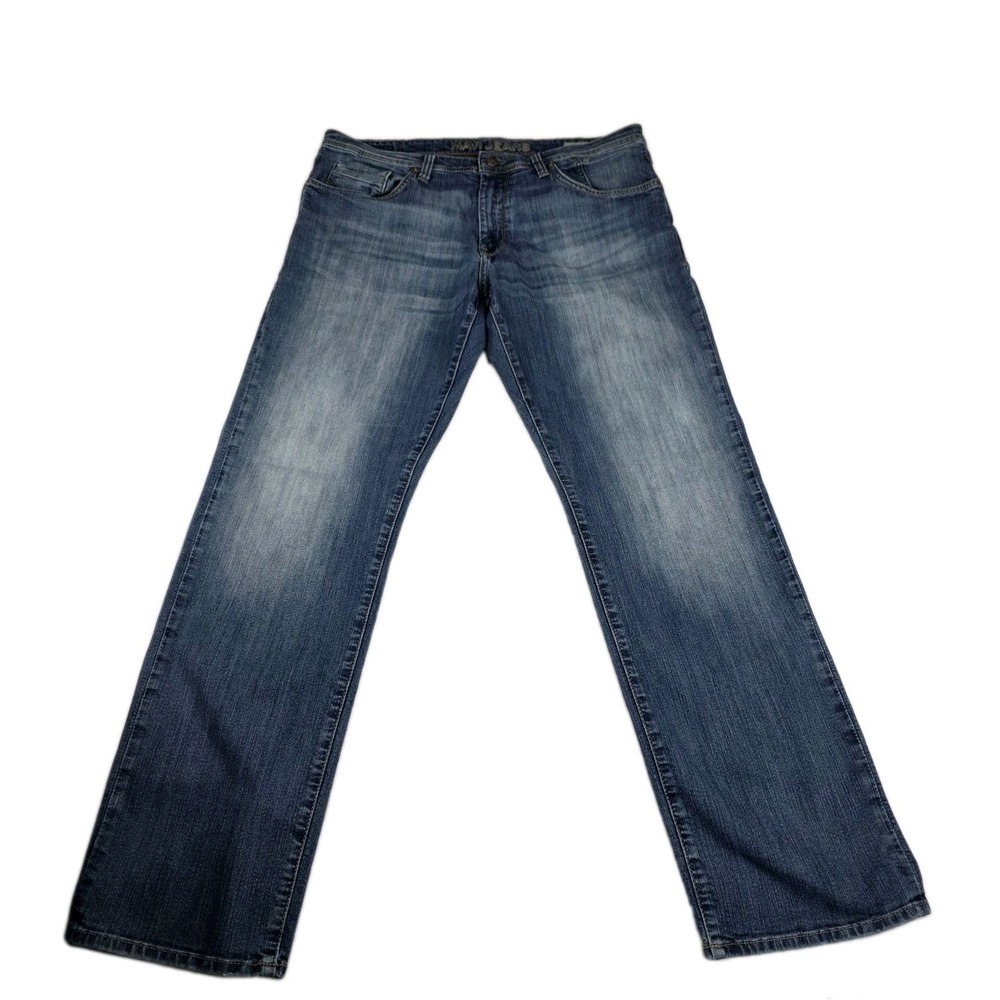 Mavi Jeans Mens Size 38x32 Myles Straight Leg Mid Rise Blue Denim Pants